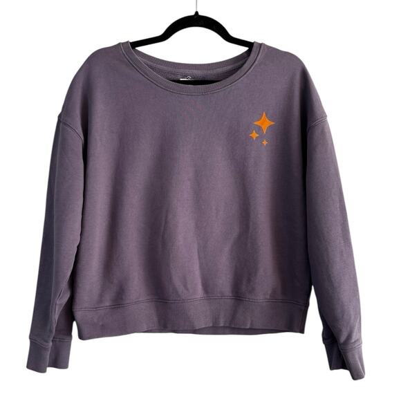 Pact Sweaters - Pact Moonlight Graphic Crewneck Sweater Purple 100% Organic Cotton Size Medium